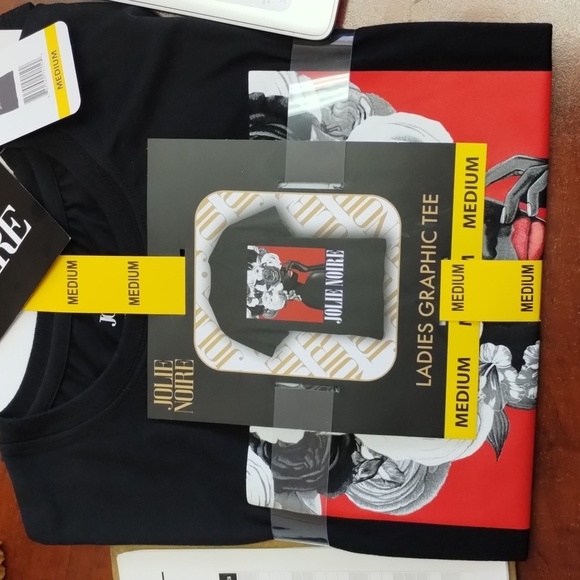 Jolie Noire Large Women's Black Is Beautiful Graphic Print Short Sleeve Tee - Picture 4 of 10